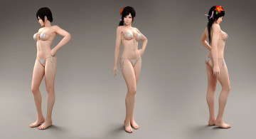 Картинка 3д+графика аниме+ anime бикини фон взгляд девушка