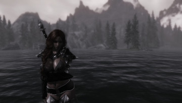 Картинка 3д+графика амазонки+ amazon оружие фон взгляд девушка skyrim