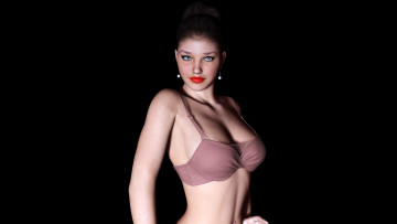 Картинка 3д+графика люди+ people фон взгляд девушка