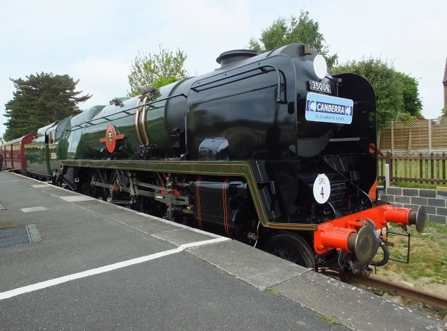 Обои картинки фото техника, паровозы, железная, паровоз, рельсы, дорога