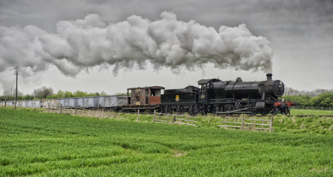 Обои картинки фото техника, паровозы, железная, дорога, паровоз, рельсы