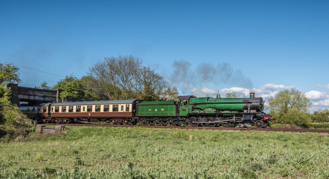 Обои картинки фото техника, паровозы, железная, паровоз, рельсы, дорога