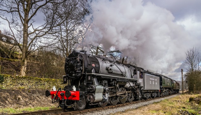 Обои картинки фото техника, паровозы, паровоз, рельсы, дорога, железная