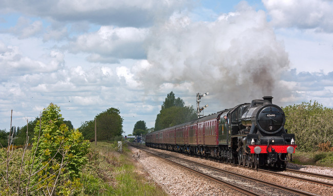 Обои картинки фото техника, паровозы, паровоз, рельсы, железная, дорога