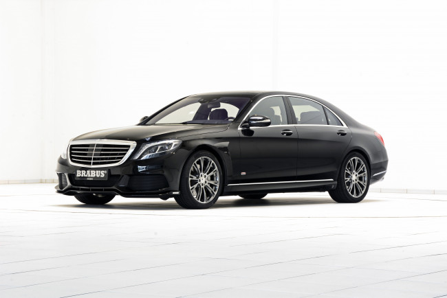 Обои картинки фото автомобили, brabus, w222, темный, 2015г, hybrid, b50