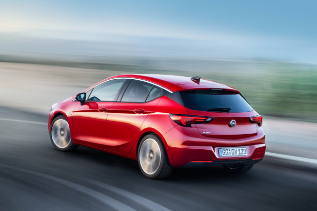 Обои картинки фото автомобили, opel, k, 2015г, красный, astra