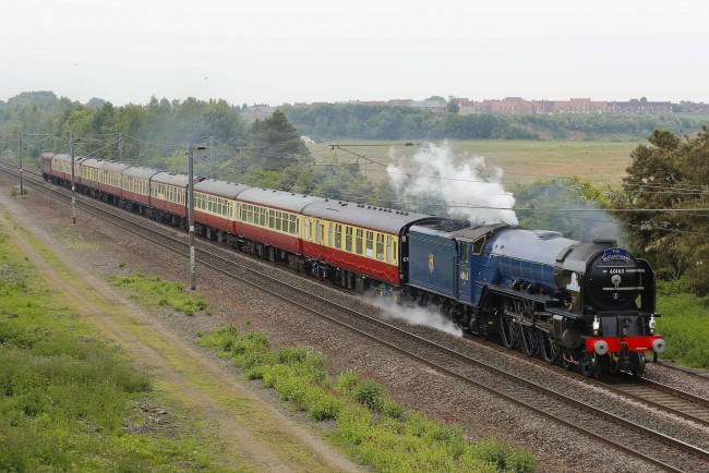 Обои картинки фото техника, паровозы, дорога, железная, паровоз, рельсы