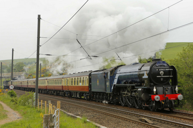 Обои картинки фото техника, паровозы, паровоз, рельсы, дорога, железная