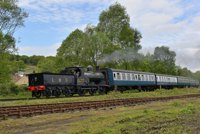 Обои картинки фото техника, паровозы, рельсы, дорога, железная, паровоз