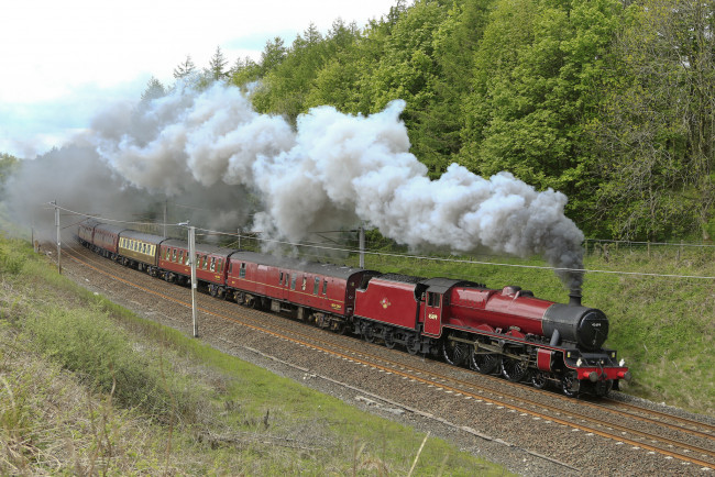 Обои картинки фото техника, паровозы, рельсы, паровоз, дорога, железная