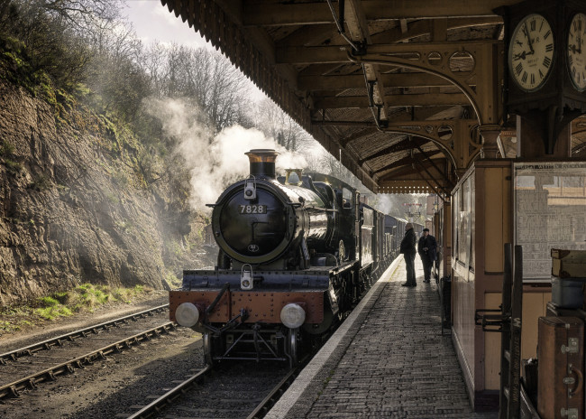 Обои картинки фото техника, паровозы, рельсы, дорога, железная, паровоз