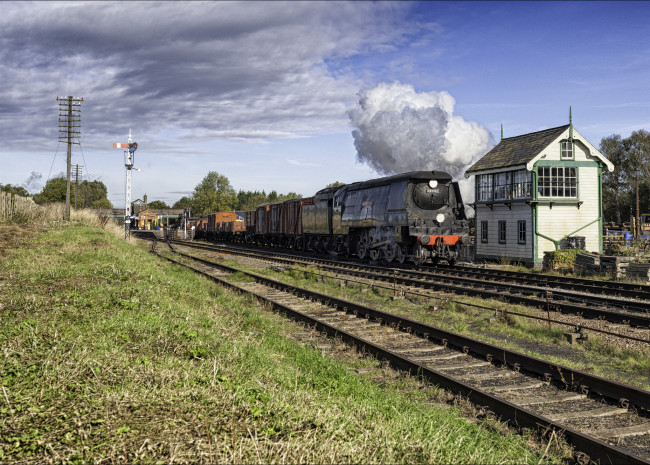 Обои картинки фото техника, паровозы, железная, дорога, рельсы, паровоз