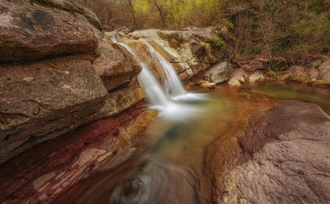 Обои картинки фото природа, водопады, водопад, река, лес