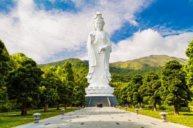 Обои картинки фото hong kong, города, гонконг , китай, статуя