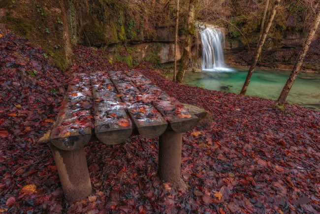 Обои картинки фото природа, водопады, водопад, река, лес