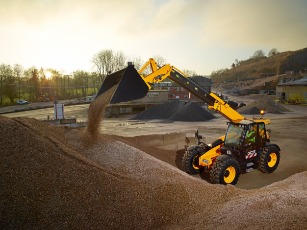 Обои картинки фото техника, фронтальные погрузчики, jcb