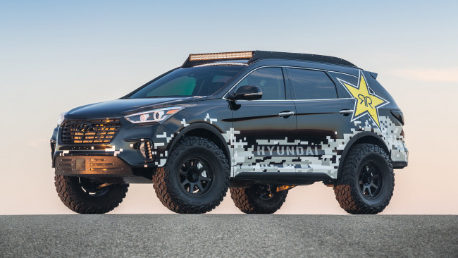 Обои картинки фото hyundai rockstar santa-fe concept 2016, автомобили, hyundai, santa-fe, rockstar, concept, 2016