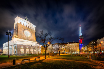 Картинка prague города прага+ Чехия огни ночь