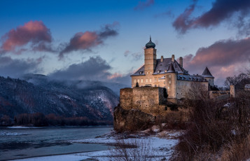 Картинка schlo& 223 +sch& 246 nb& 252 hel+-+abendstimmung города замки+австрии огни ночь