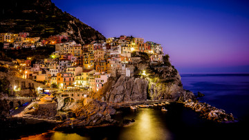 обоя manarola, города, амальфийское и лигурийское побережье , италия, простор