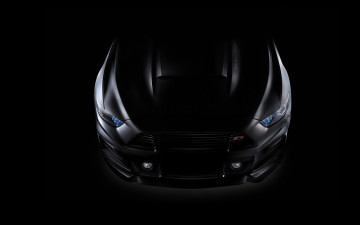 Картинка автомобили фрагменты+автомобиля темный фон ford mustang gt вид