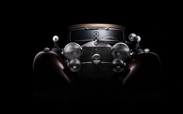 Картинка автомобили классика темный фон classic mercedes-benz
