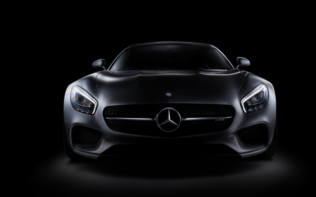 Обои картинки фото автомобили, mercedes-benz, темный, фон, mercedes-amg, gt, вид