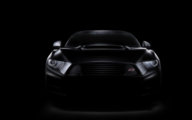 Обои картинки фото автомобили, mustang, ракурс, темный, фон, ford, gt