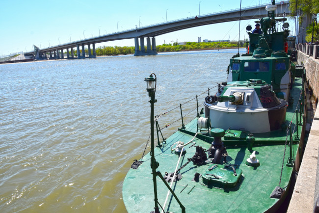 Обои картинки фото ростов на дону, корабли, катера, мост, водоем