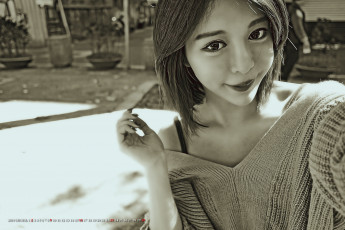 Картинка календари компьютерный+дизайн улыбка девушка азиатка