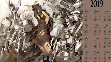 Картинка календари фэнтези поза механизм девушка