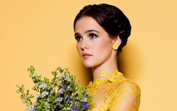 обоя девушка в желтом белье, девушки, zoey deutch, девушка, красивая, супер, секси, няша, нежная, классная, модница, лапочка, мадам