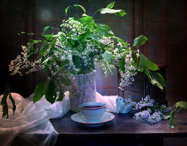 Обои картинки фото цветы, черемуха, букет