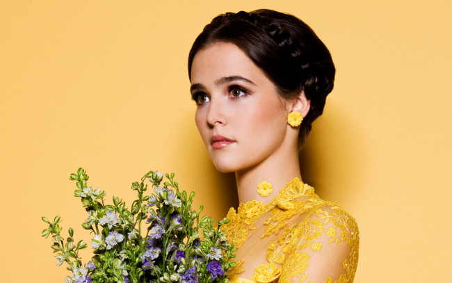 Обои картинки фото девушка в желтом белье, девушки, zoey deutch, девушка, красивая, супер, секси, няша, нежная, классная, модница, лапочка, мадам