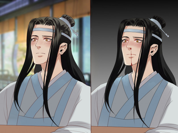 Обои картинки фото рисованное, кино,  мультфильмы, лань, ванцзи, кровь