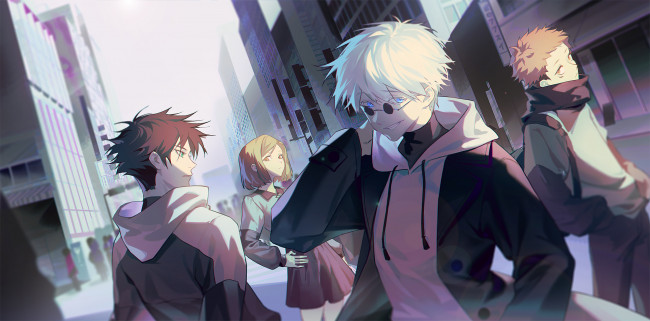 Обои картинки фото аниме, jujutsu kaisen, магическая, битва