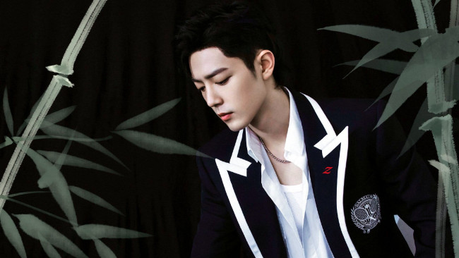 Обои картинки фото мужчины, xiao zhan, актер, пиджак, бамбук