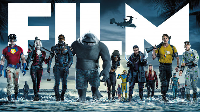 Обои картинки фото the suicide squad  ,  2021 , кино фильмы, the suicide squad, отряд, самоубийц, миссия, навылет, боевик, фэнтези, криминал, harley, quinn, bloodsport, peacemaker, captain, boomerang