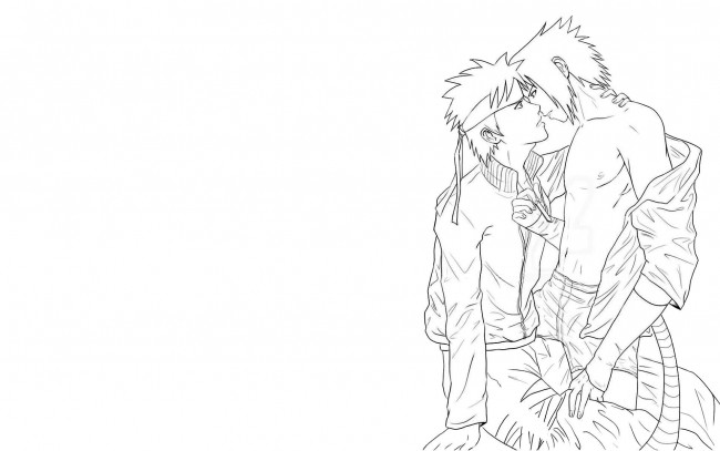 Обои картинки фото аниме, naruto, наруто, узумаки, саске, учиха