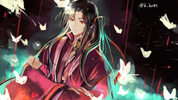 Картинка аниме tian+guan+ci+fu парень бабочки