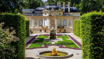 Картинка linderhof+castle города замки+германии linderhof castle