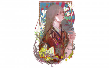 Картинка аниме unknown +другое+ парень маска цветы стрелы корабль