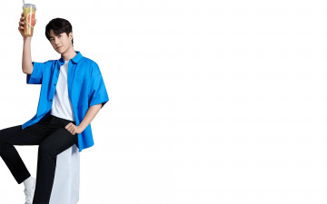 обоя мужчины, wang yi bo, актер, певец, бокал, рубашка