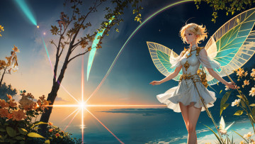 Картинка аниме животные +существа нейросети графика нейроарт ai art нейронные сети рисунки нейро искусство фея