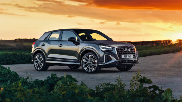 Картинка audi+q2+35+tfsi+s+line автомобили audi темный поля закат