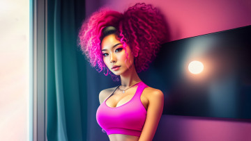 Картинка рисованное люди нейросетевые девушки нейросети ai art