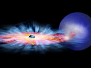 Картинка ветер от Черной дыры космос Черные