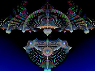 Картинка 3д графика fractal фракталы фон узор