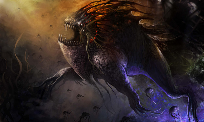 Обои картинки фото фэнтези, существа, клыки