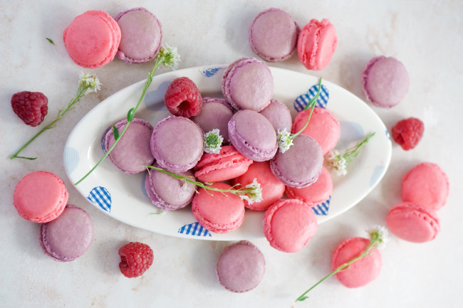 Обои картинки фото еда, пирожные, кексы, печенье, малина